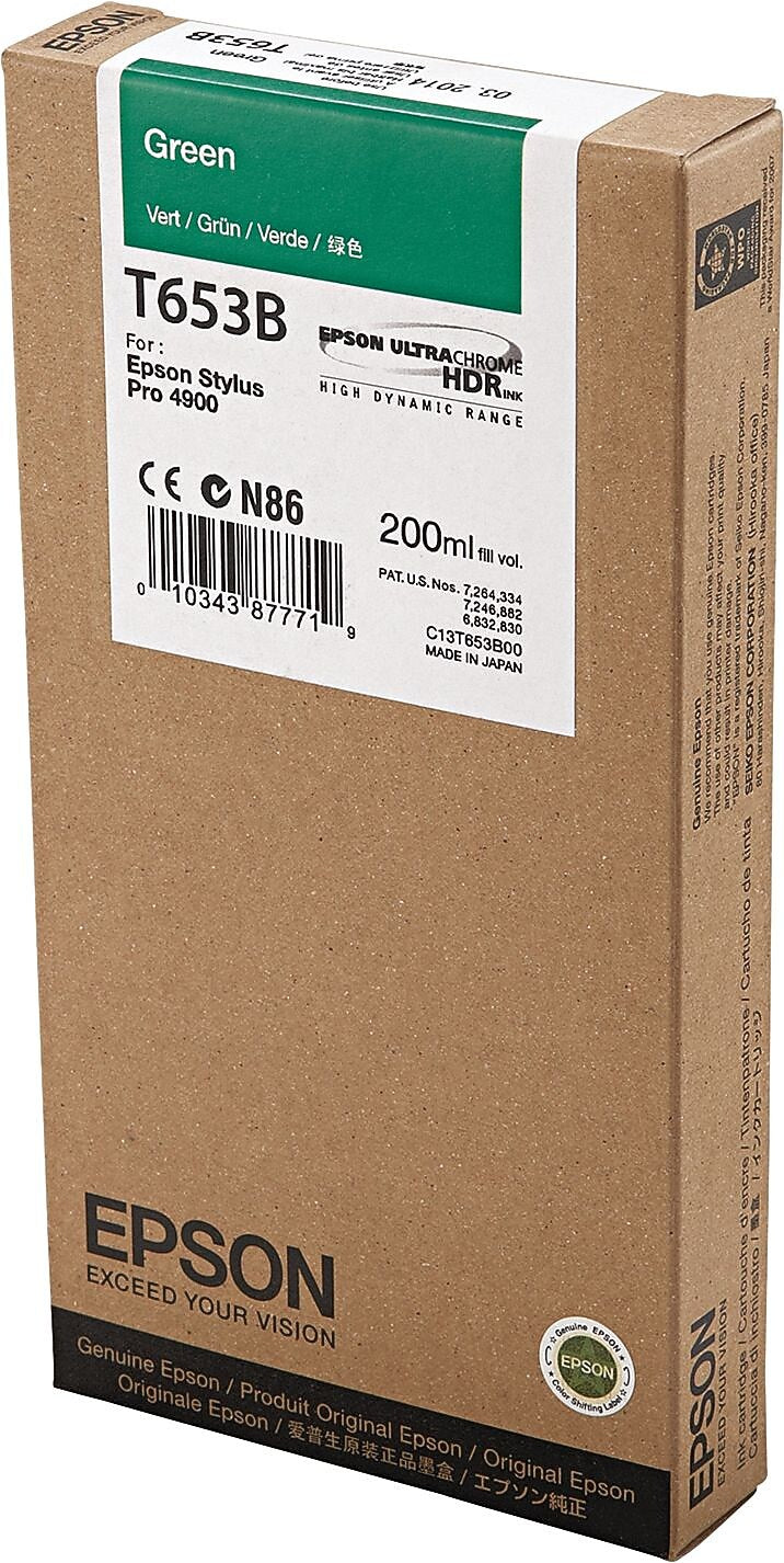 Epson T653B Green Standard Yield Ink Cartridge (3717900)