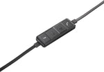 Logitech USB Headset Mono H650e Noise Canceling, Over-the-Head, Black and Silver (981-000513)