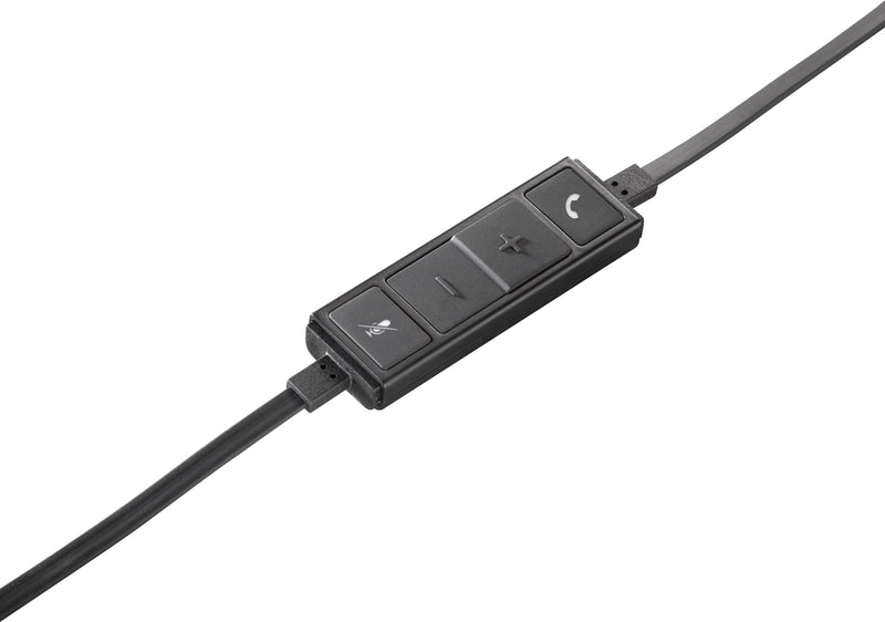 Logitech USB Headset Mono H650e Noise Canceling, Over-the-Head, Black and Silver (981-000513)