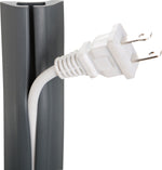 UT Wire 5 ft. Compact Cord Protector, Dark Gray