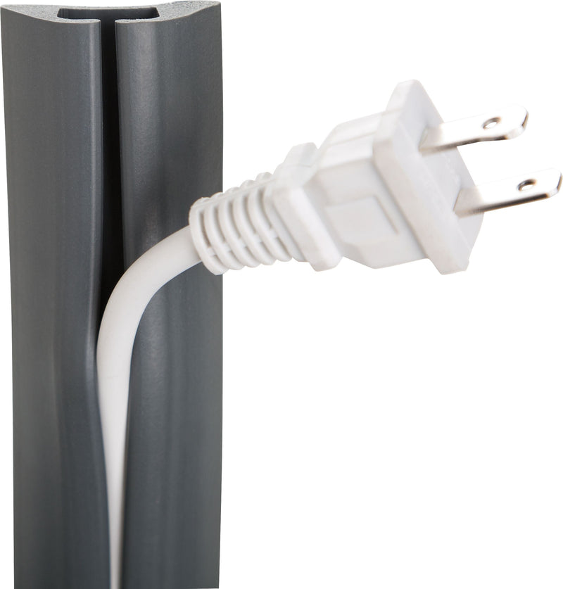UT Wire 5 ft. Compact Cord Protector, Dark Gray
