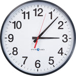 TimeTrax Sync RF 900MHz Wireless Battery-Operated Analog Wall Clock, Black Bezel, 13"