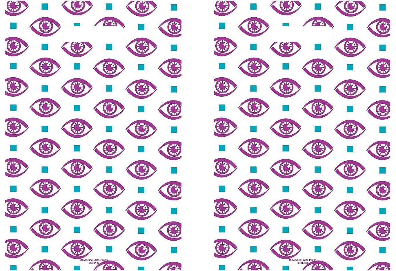 Medical Arts Press® Eye Care Scatter Print Bags, 9" x 13",  Eyes (50206)