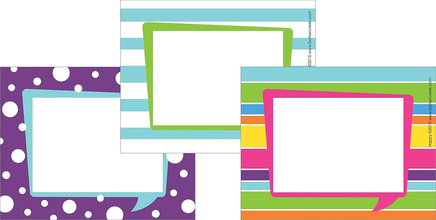 Barker Creek Self-adhesive Happy School Name Tags, 2.75" x 3.5", 45/Pack (LL1531)