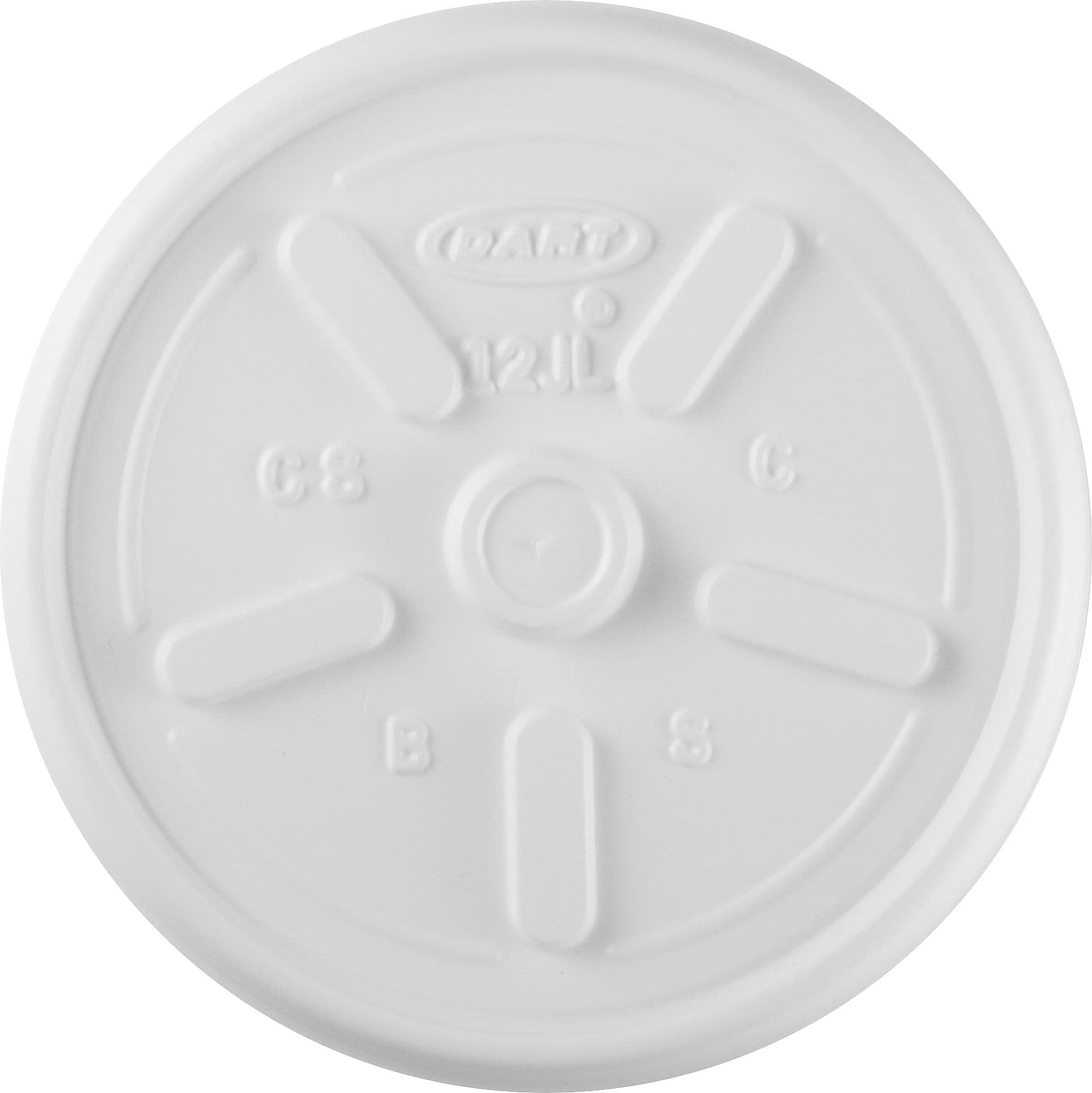 Dart® Vented Plastic Lids White , 1,000/CT (12JL)
