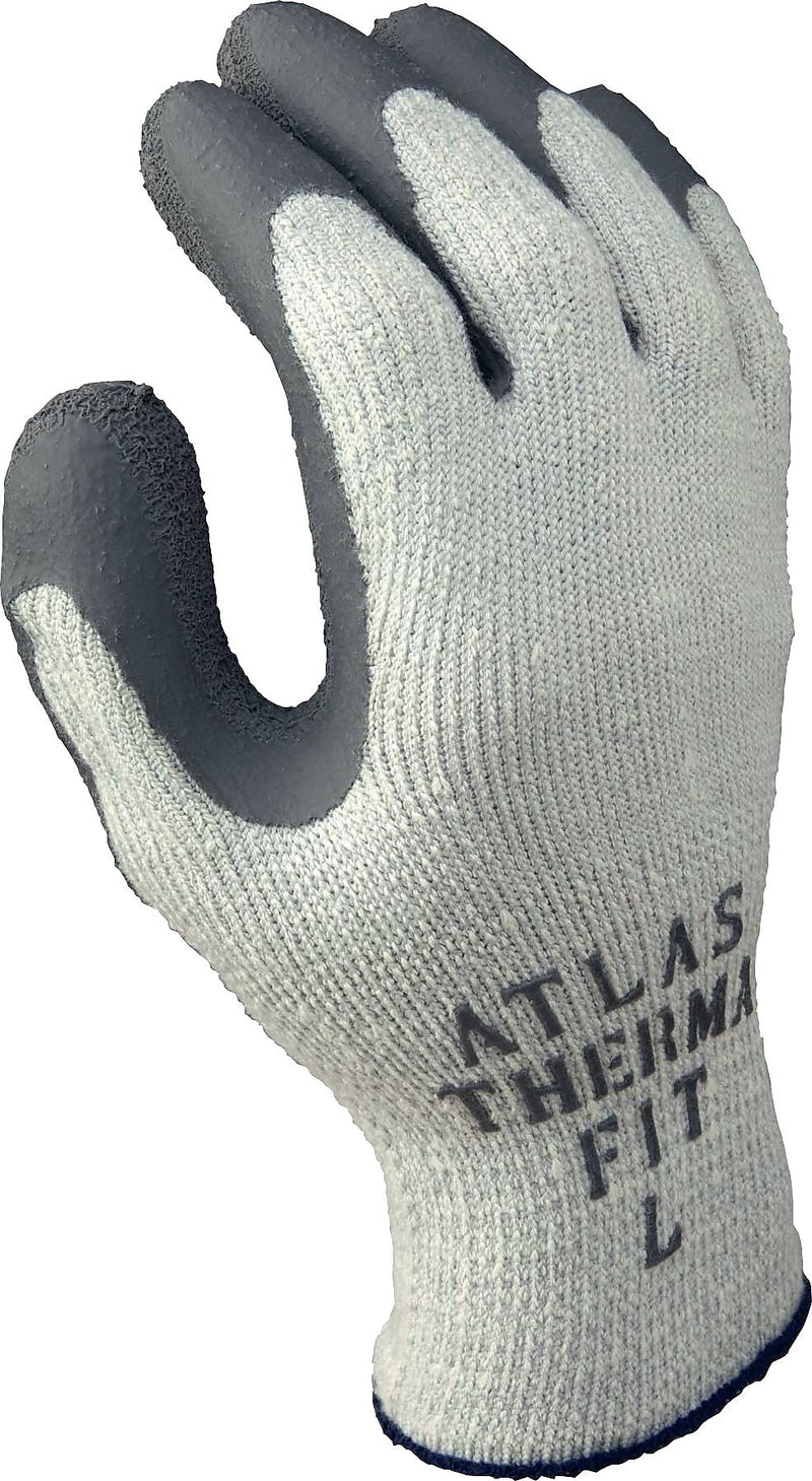 Showa Thermo 451 Polyurethane Coated Cold Resistant Cotton/Poly Gloves, XL, Gray, 24 Pairs/Pack (845-451XL-10)