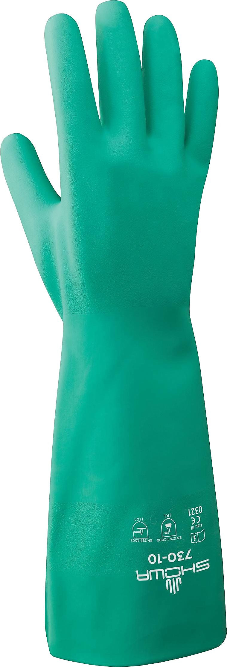 Best Manufacturing Company Green Caustics Resist Chemical Resistant Glove, 7, 12/Pack (845-730-07)