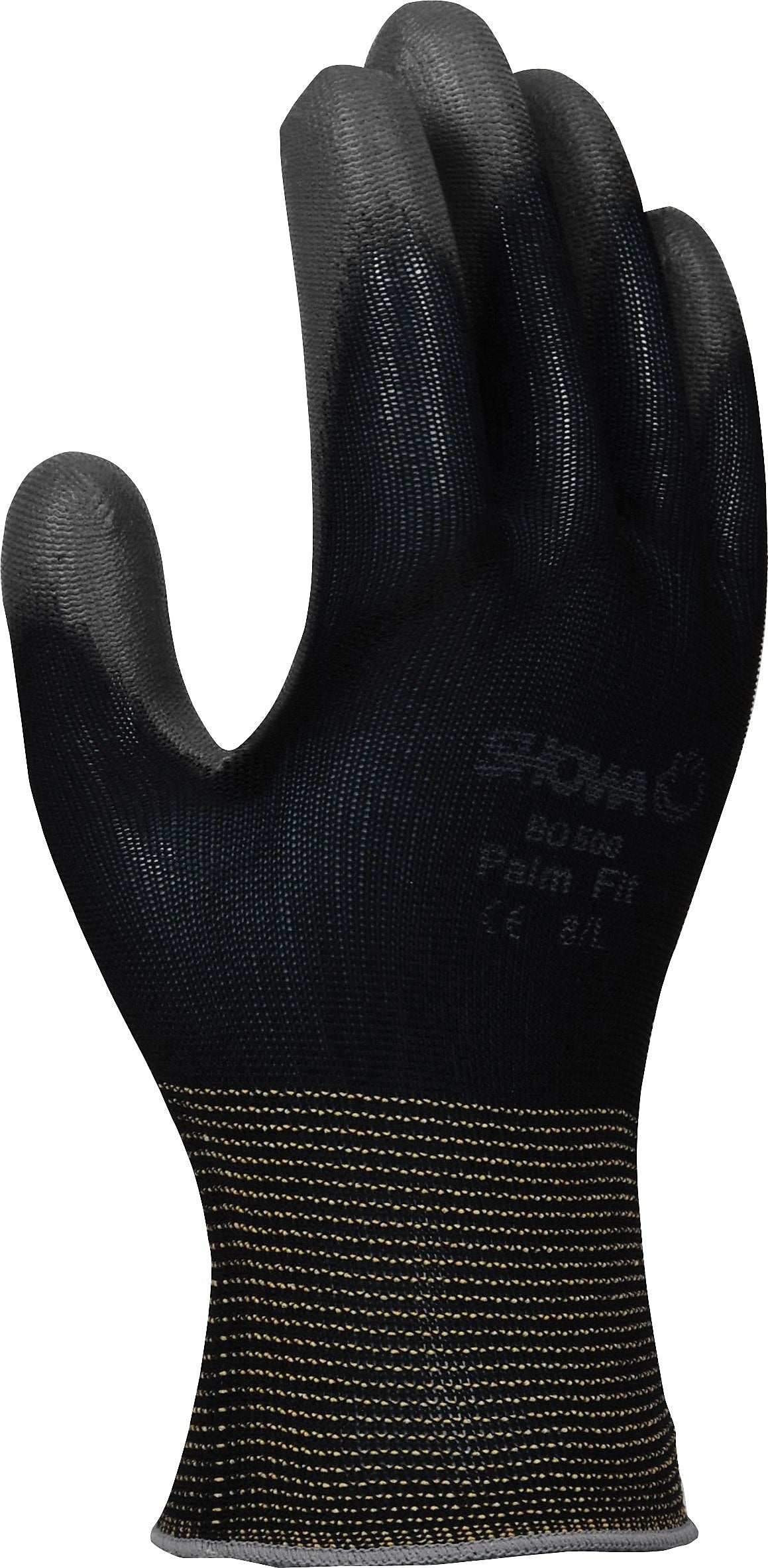 Best Manufacturing Company Black 16/pair Palm Coated Work Gloves, L (845-BO500B-L)