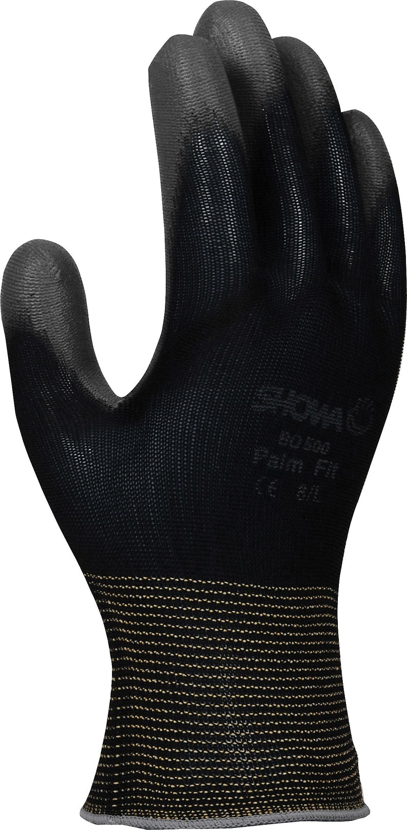 Best Manufacturing Company Black 16/pair Palm Coated Work Gloves, L (845-BO500B-L)