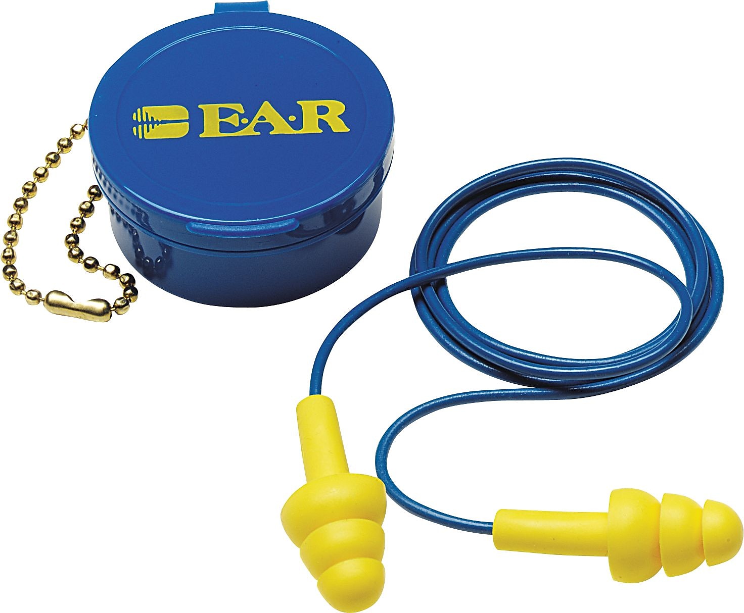 3M E-A-R UltraFit Corded Earplugs, NRR 25 dB, Blue/Yellow, 50/Box (247-340-4002)
