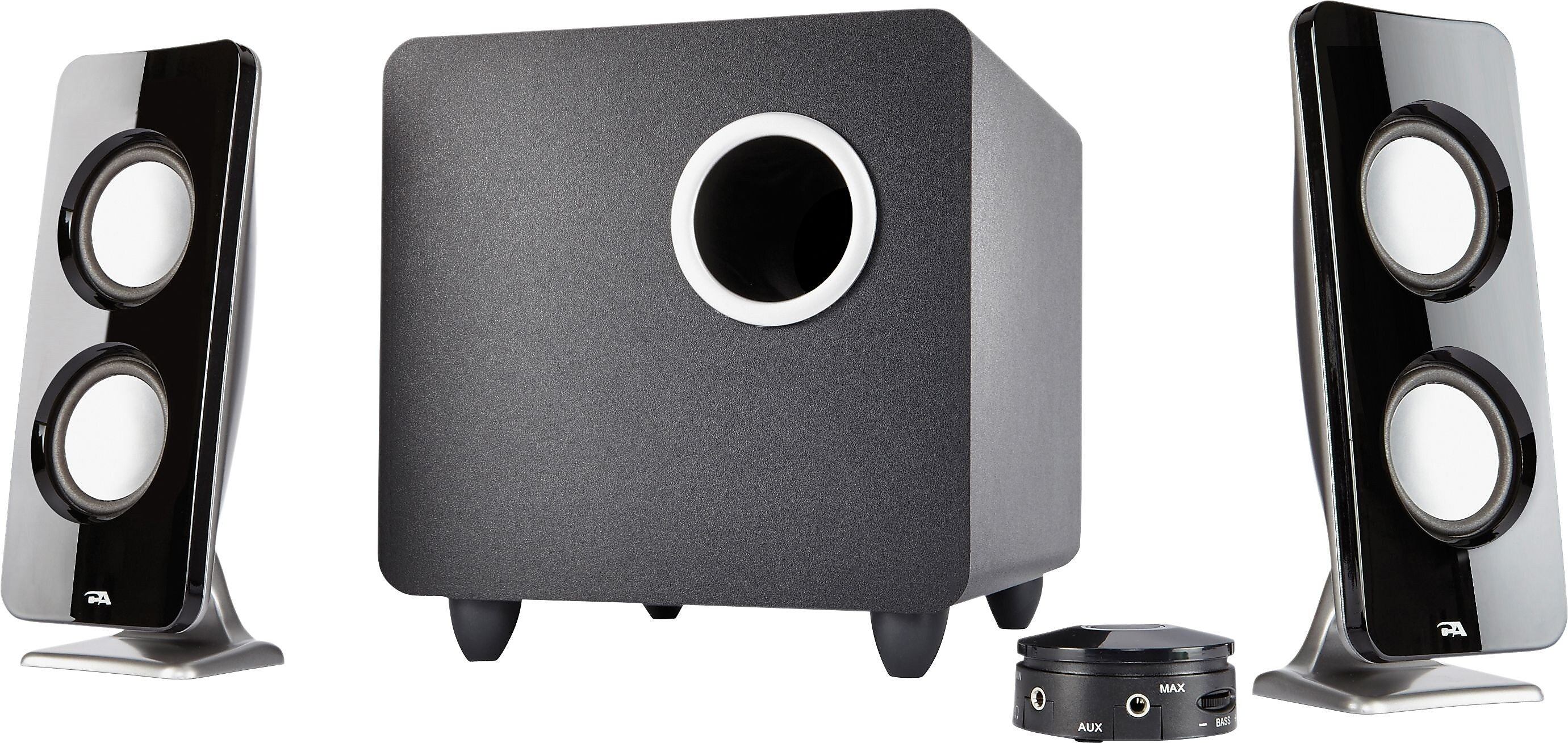 Cyber Acoustics CURVE Wireless Computer Speaker System, Black (CA-3610)
