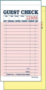 Alliance S7000, 2part, Carbonless, Salmon, 17 Line, Guest Checks, 50 Checks per Book, 50 Books/Ctn