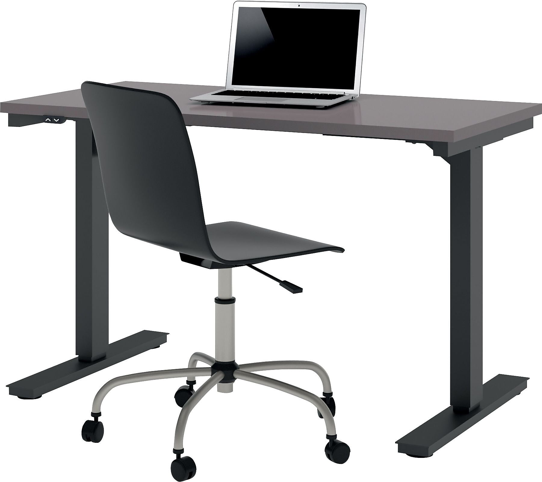 Bestar Universel 48"W Electric Height-Adjustable Desk, Slate (65857-59)