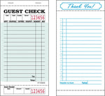Alliance G3632, Single Copy, Board, Green, 15 Line, Guest Checks, 50 Checks per Book, 50 Books/Ctn