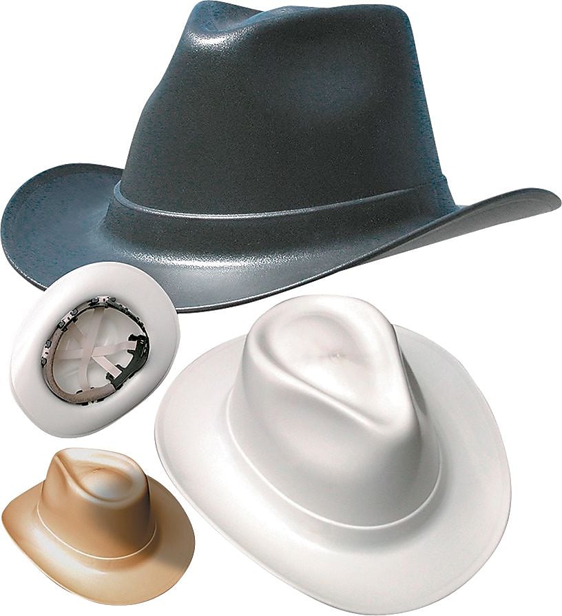 OccuNomix Type I 6-Point Ratchet Suspension Full Brim Hard Hat, Black (561-VCB200-06)