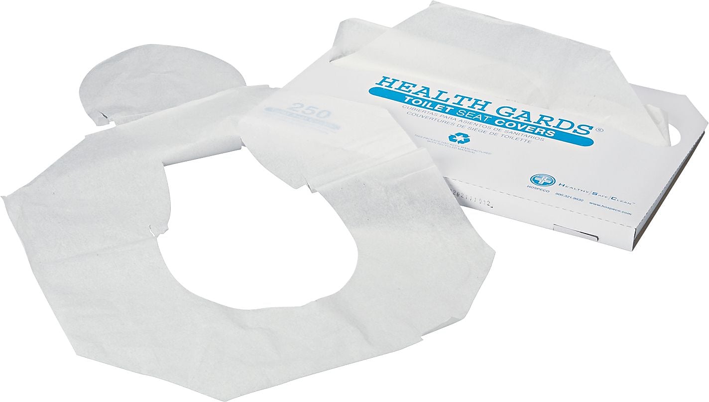 HOSPECO Health Gards Toilet Seat Covers, Half-Fold, White, 250/pack, 4 Packs/carton