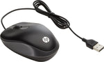 HP Ambidextrous Optical USB Mouse, Black (G1K28AA#ABA)