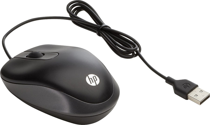 HP Ambidextrous Optical USB Mouse, Black (G1K28AA#ABA)
