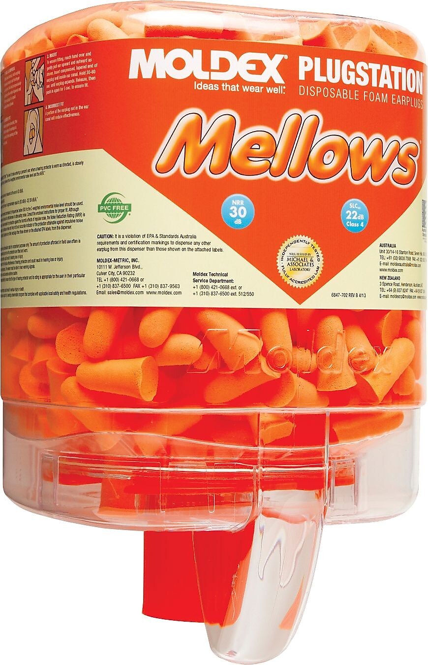 Moldex Mellows® PlugStation® , Foam Earplugs, 500 Pairs/Box
