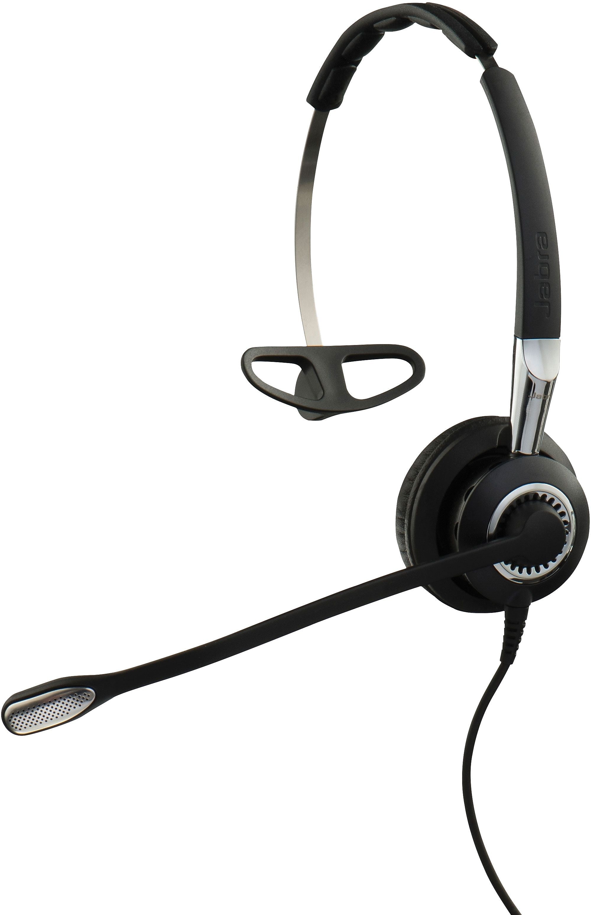 Jabra BIZ 2400 II Noise Canceling Mono Headset Microphone, Over-the-Head, Black (2403-820-205)