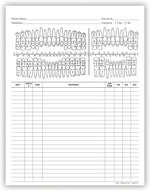 Medical Arts Press Dental Treatment Notes, Tooth Chart, 250/Pack (20601RL)