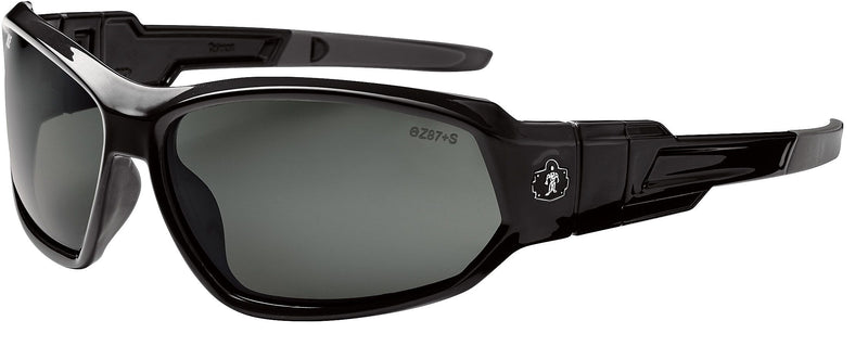Ergodyne® Skullerz® LOKI-PZ Polarized Safety Glasses / Goggles, Black, PZ Smoke Lens