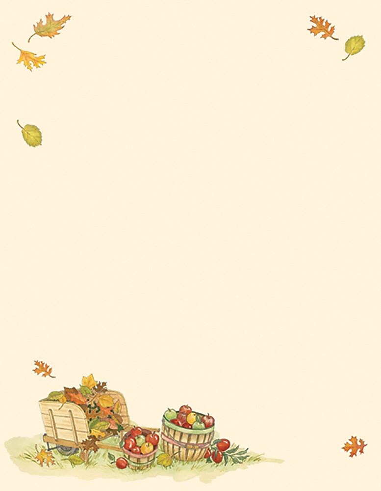 Great Papers® Holiday Stationery, Harvest Apples, 80/Count (2014325)