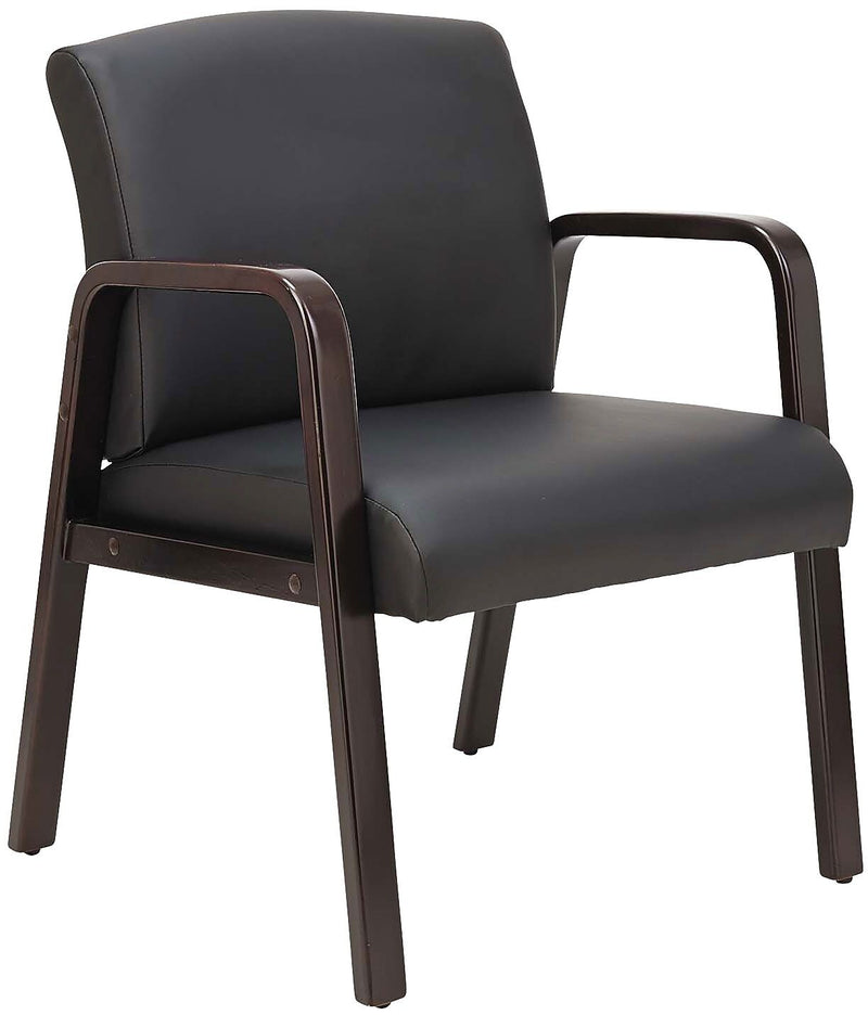 Alera Reception Lounge Series Leather Guest Chair, Espresso/Black (ALERL4319E)