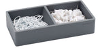 Poppin Softie This + That 2-Compartment Silicone Accessory Tray, Dark Gray (103077)