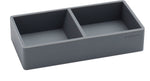 Poppin Softie This + That 2-Compartment Silicone Accessory Tray, Dark Gray (103077)