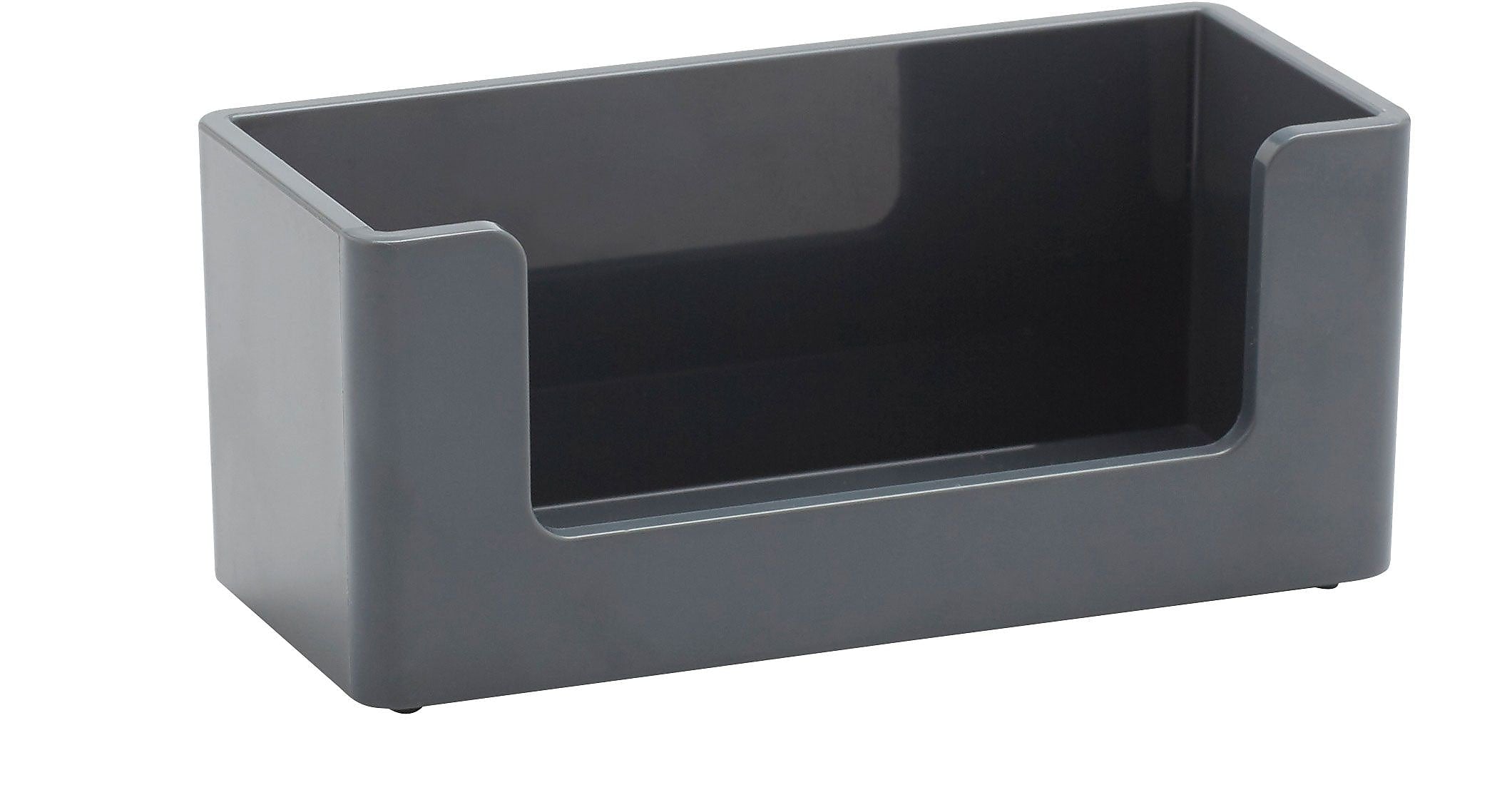 Poppin Business Card Holder, 90-Card Capacity, Dark Gray (102741)