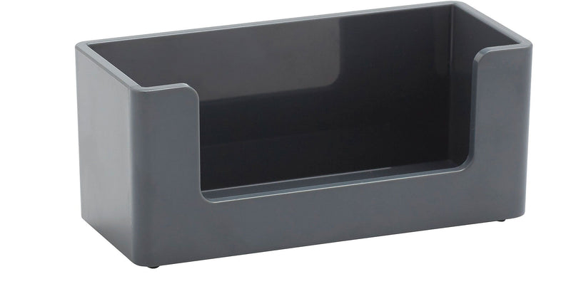 Poppin Business Card Holder, 90-Card Capacity, Dark Gray (102741)