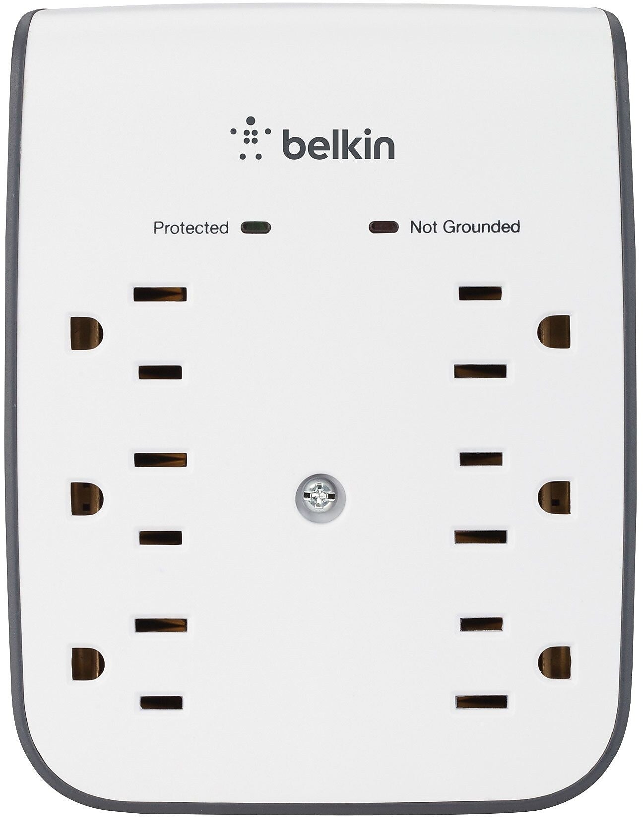 Belkin SurgePlus 6 Outlet Home/Office, 900 Joules, White (BLKBSV602TT)