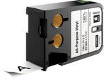 DYMO XTL Permanent Flat Surface Vinyl Label Maker Tape, 1" x 24-6/10', Black on White (1868753)
