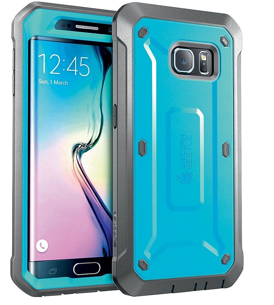 SUPCASE Samsung Galaxy S6 Edge Case - Unicorn Beetle Pro Rugged Holster Case - Blue/Black