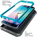 SUPCASE Samsung Galaxy S6 Edge Case - Unicorn Beetle Pro Rugged Holster Case - Blue/Black