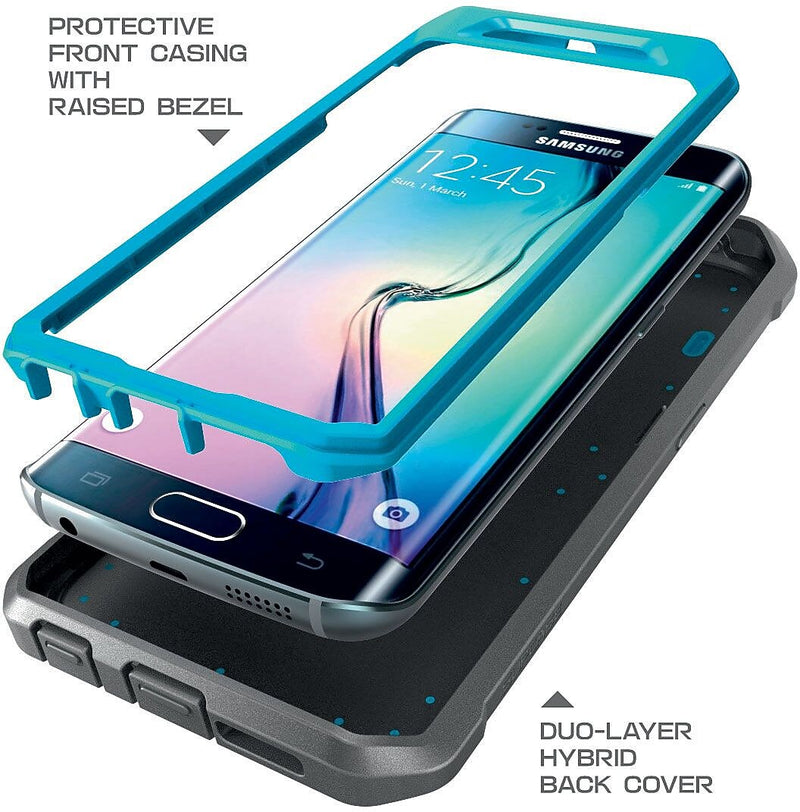 SUPCASE Samsung Galaxy S6 Edge Case - Unicorn Beetle Pro Rugged Holster Case - Blue/Black