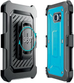 SUPCASE Samsung Galaxy S6 Edge Case - Unicorn Beetle Pro Rugged Holster Case - Blue/Black