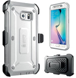 SUPCASE Samsung Galaxy S6 Edge Case - Unicorn Beetle Pro Rugged Holster Case - White/Gray