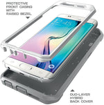 SUPCASE Samsung Galaxy S6 Edge Case - Unicorn Beetle Pro Rugged Holster Case - White/Gray