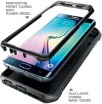 SUPCASE Samsung Galaxy S6 Edge Case - Unicorn Beetle Pro Rugged Holster Case - Black/Black