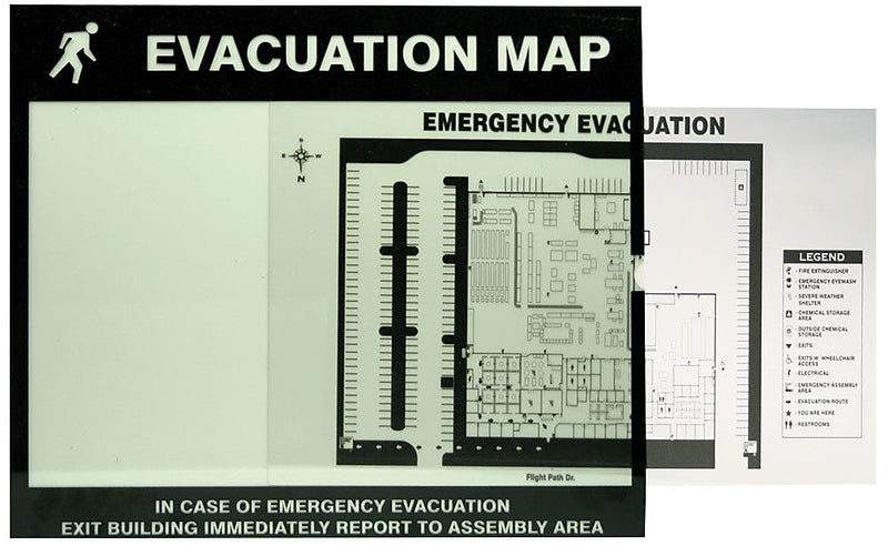 Accuform Lumi-Glow Evacuation Map Holder, 8.5" x 11" Insert Size (DTA202)