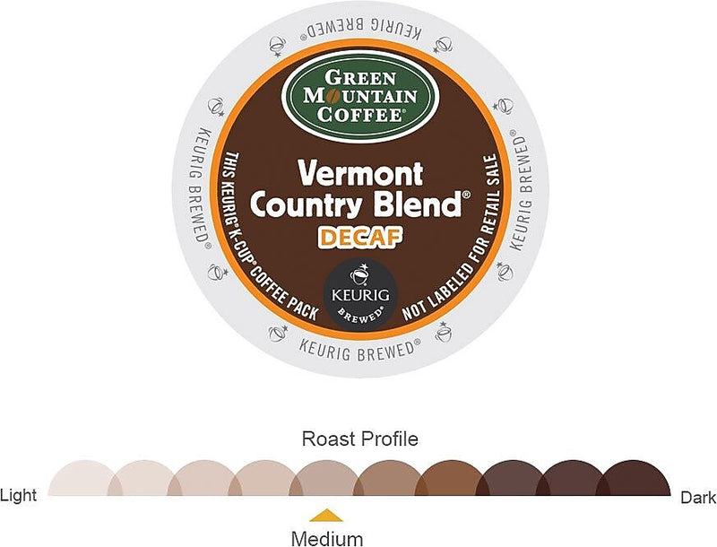 Green Mountain Vermont Country Blend Decaf Coffee Keurig® K-Cup® Pods, Medium Roast, 24/Box (7602)