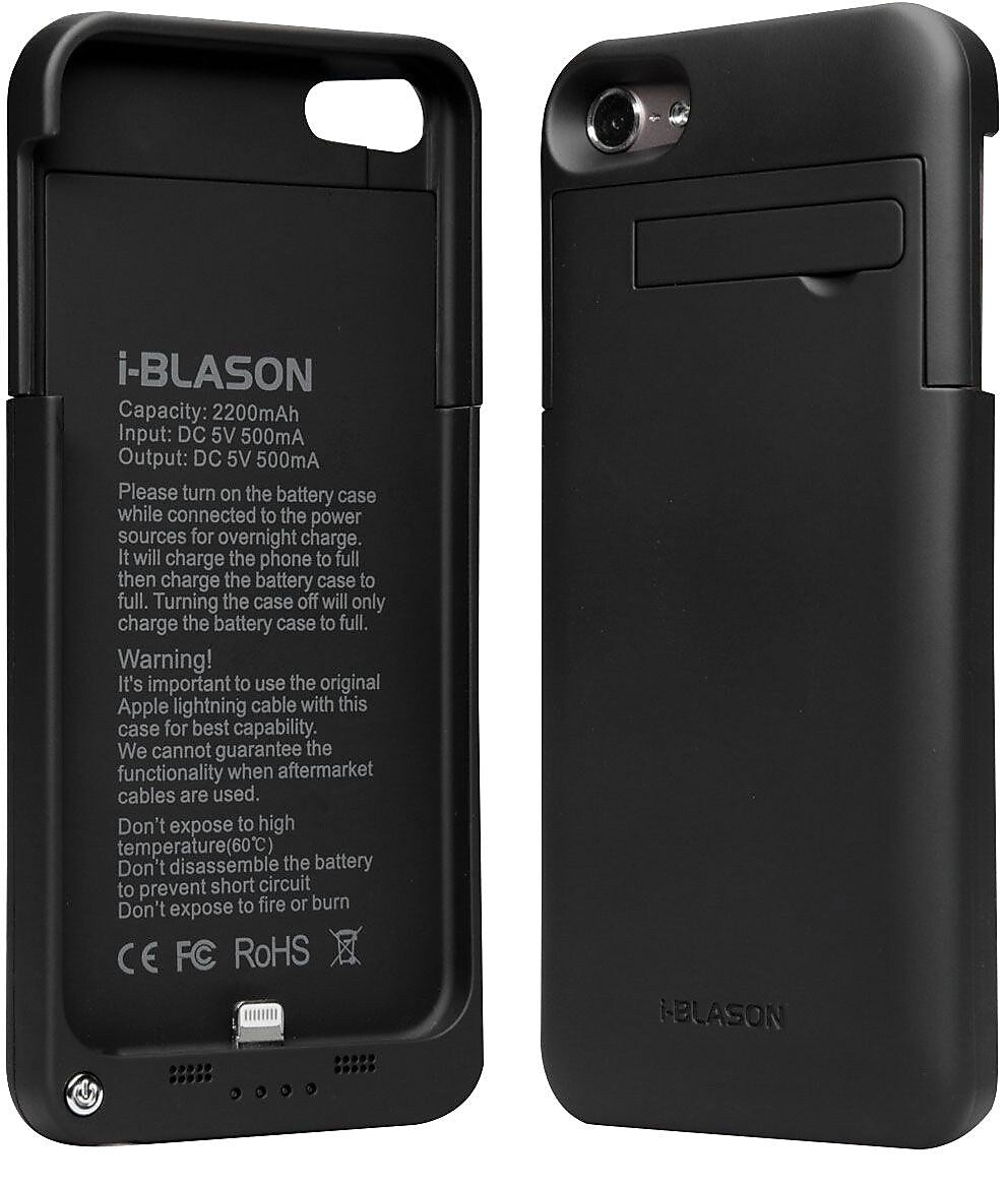 i-Blason PowerGlider 8-Pin Lightning Rechargeable Battery Case for Apple iPod Touch 5th Generation, Black