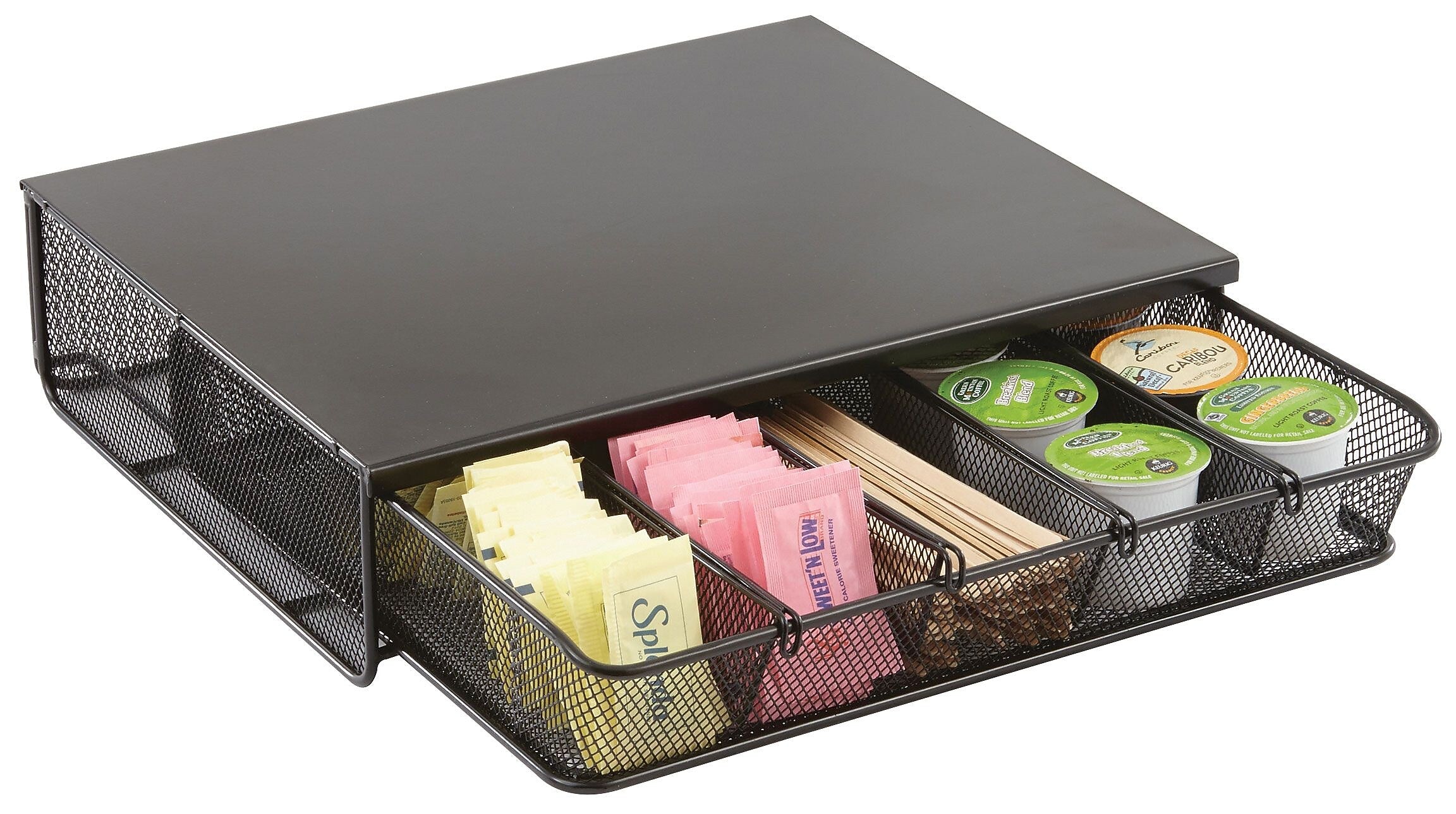 Safco® One Drawer Hospitality Organizer, 5-Compartments, Black (3274BL)