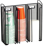 Safco® Onyx Hospitality Organizer, Cup & Lid Holder, Black (3292BL)