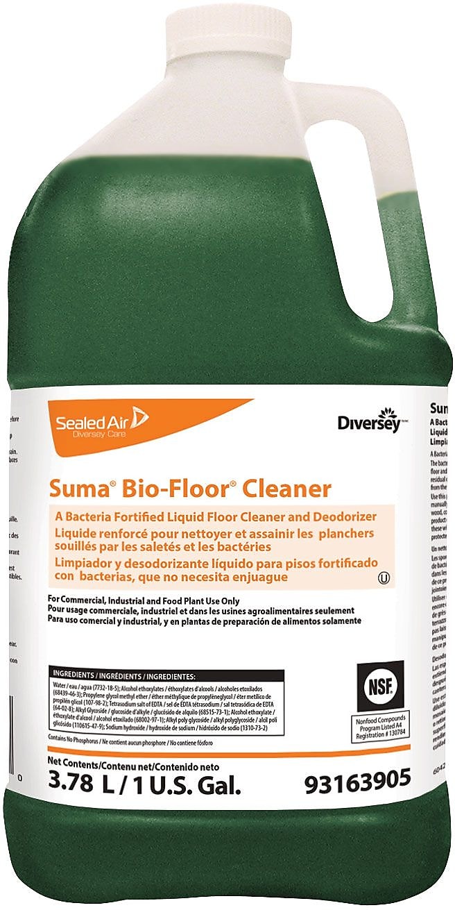 Suma® Bio-Floor® Floor Cleaner, 1 Gallon, 4/CT