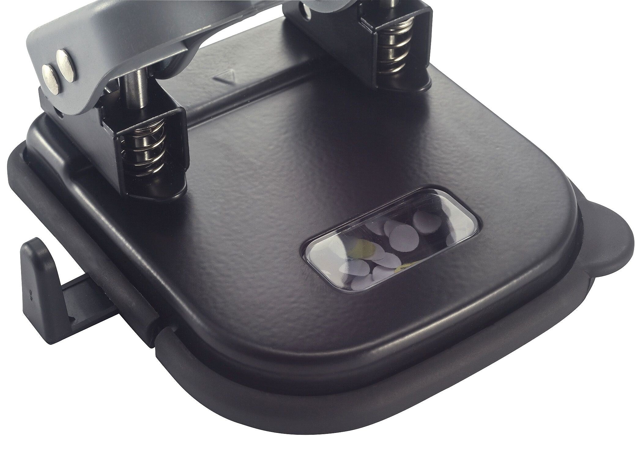 Officemate Desktop 2-Hole Punch, 25 Sheet Capacity, Black/Gray/Green (90134)
