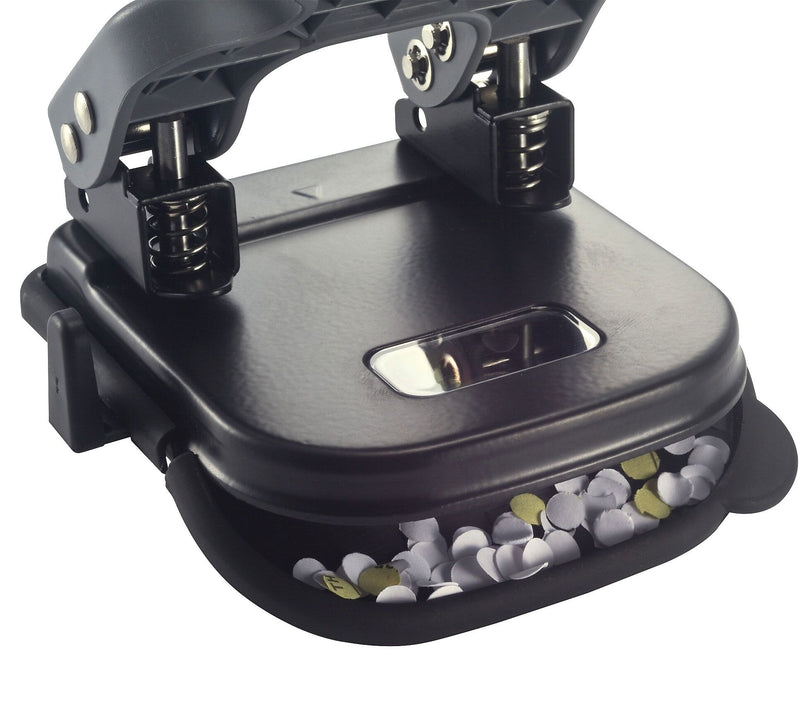 Officemate Desktop 2-Hole Punch, 25 Sheet Capacity, Black/Gray/Green (90134)