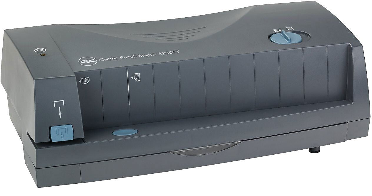 Swingline Electric 3-Hole Punch/Stapler, 24 Sheet Capacity, Gray/Silver (7704280)